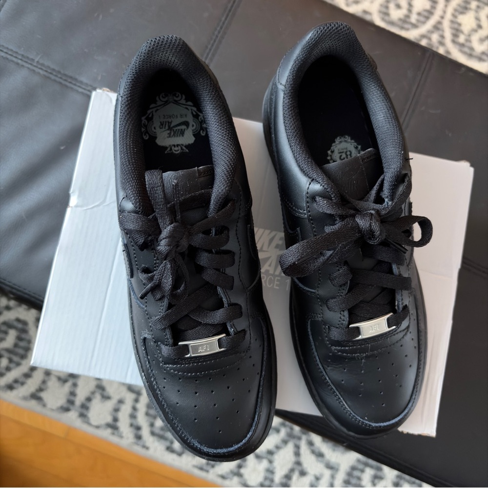 Nike Women's Air Force 1 Low Leather Sneakers - Black